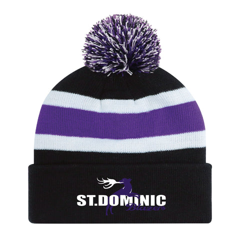 St. Dominic Blazers Pom Pom Toque - Embroidered