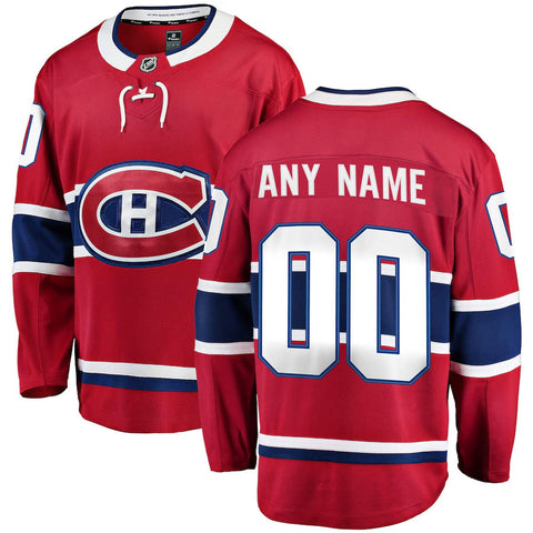 Montreal Canadiens Fanatics Branded Red Breakaway - CUSTOMIZED Jersey