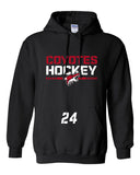 Coyotes Team Fleece Hoodie (CUSTOMIZED WITH NUMBER *OPTIONAL)