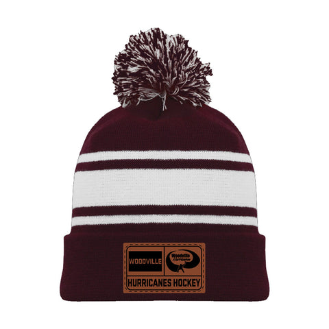 Woodville Hurricanes Pom Pom Toque - Patch (Rectangle)