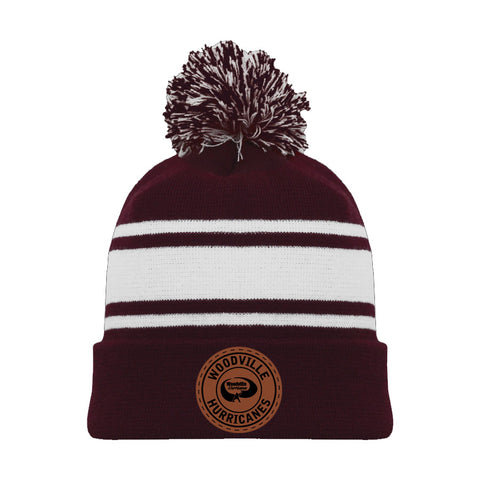 Woodville Hurricanes Pom Pom Toque - Patch (Round)