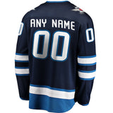 Winnipeg Jets Fanatics Branded Navy Breakaway - CUSTOMIZED Jersey