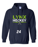 Lindsay Lynx Team Fleece Hoodie (CUSTOMIZED WITH NUMBER *OPTIONAL)