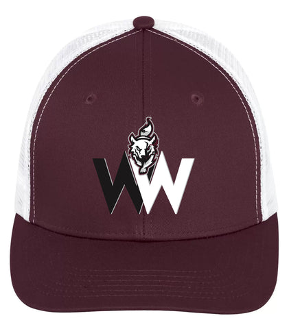 Woodville Wolves Mesh Back Hat - Embroidered